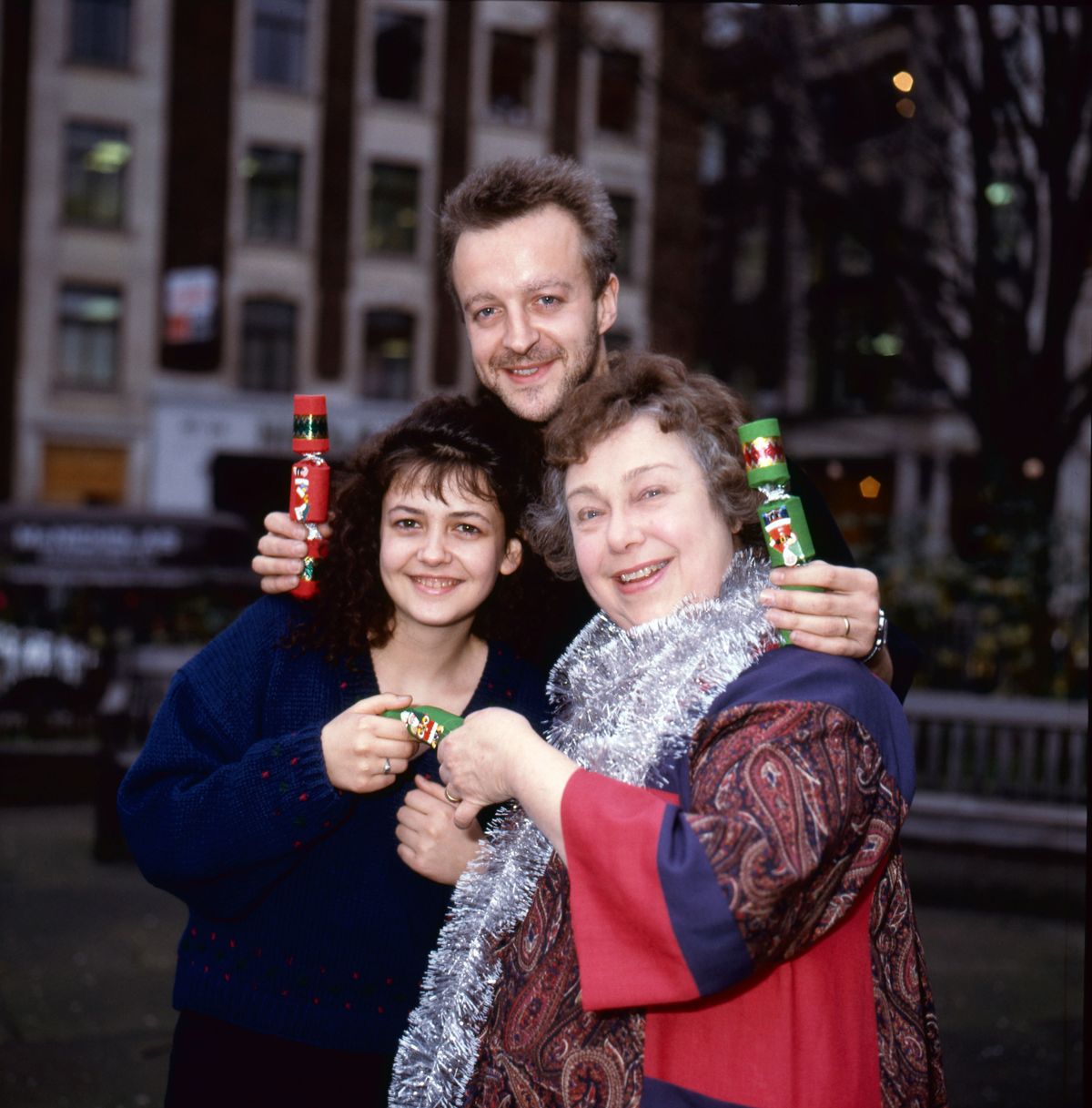 Portrait of, from left, British actors Emma Wray, Paul Bown and Patsy Byrne (1933 - 2014)