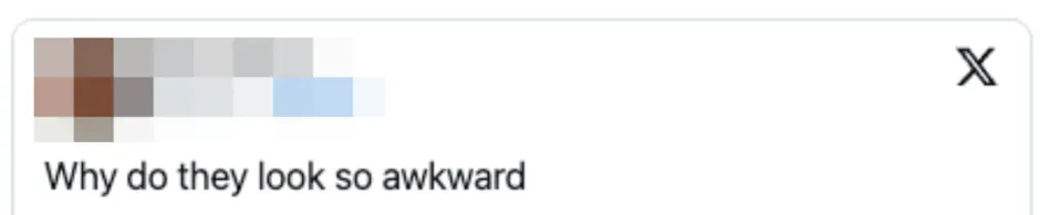 Tweet questioning why a person appears awkward