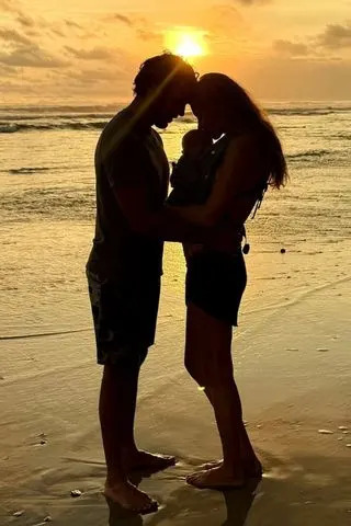 Joaquim Valente and Gisele Bündchen with their sonCredit: Gisele Bundchen/Instagram