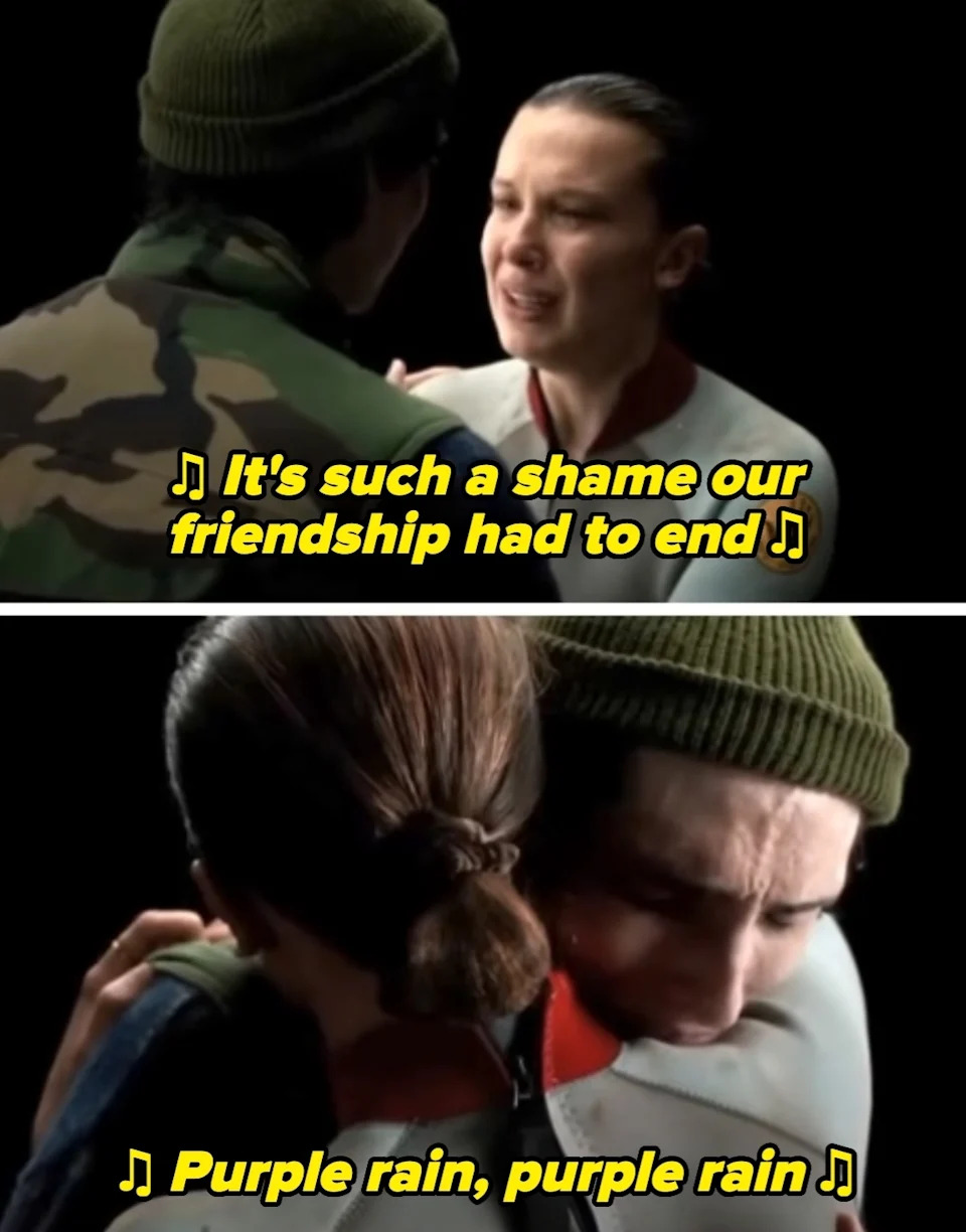 Finn Wolfhard and Millie Bobby Brown in "Stranger Things"