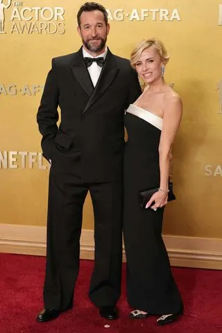 Noah Wyle and Sara Wells attend the 32nd Annual Actor Awards at Shrine Auditorium and Expo Hall on March 01, 2026 in Los Angeles, California.Credit: Neilson Barnard/Getty