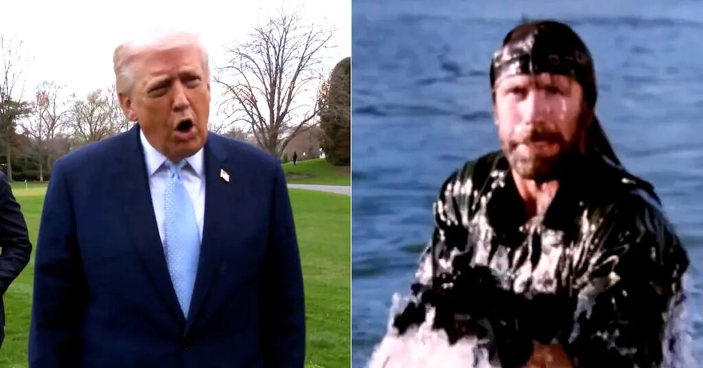 ‘Oh! He Did?’ Trump Finds Out Chuck Norris Died Live On Air From Reporter