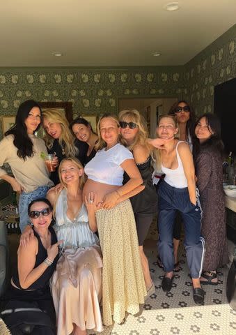 Kate Hudson goes makeup-free in a plunging light blue crop topCredit: Instagram/Kate Hudson