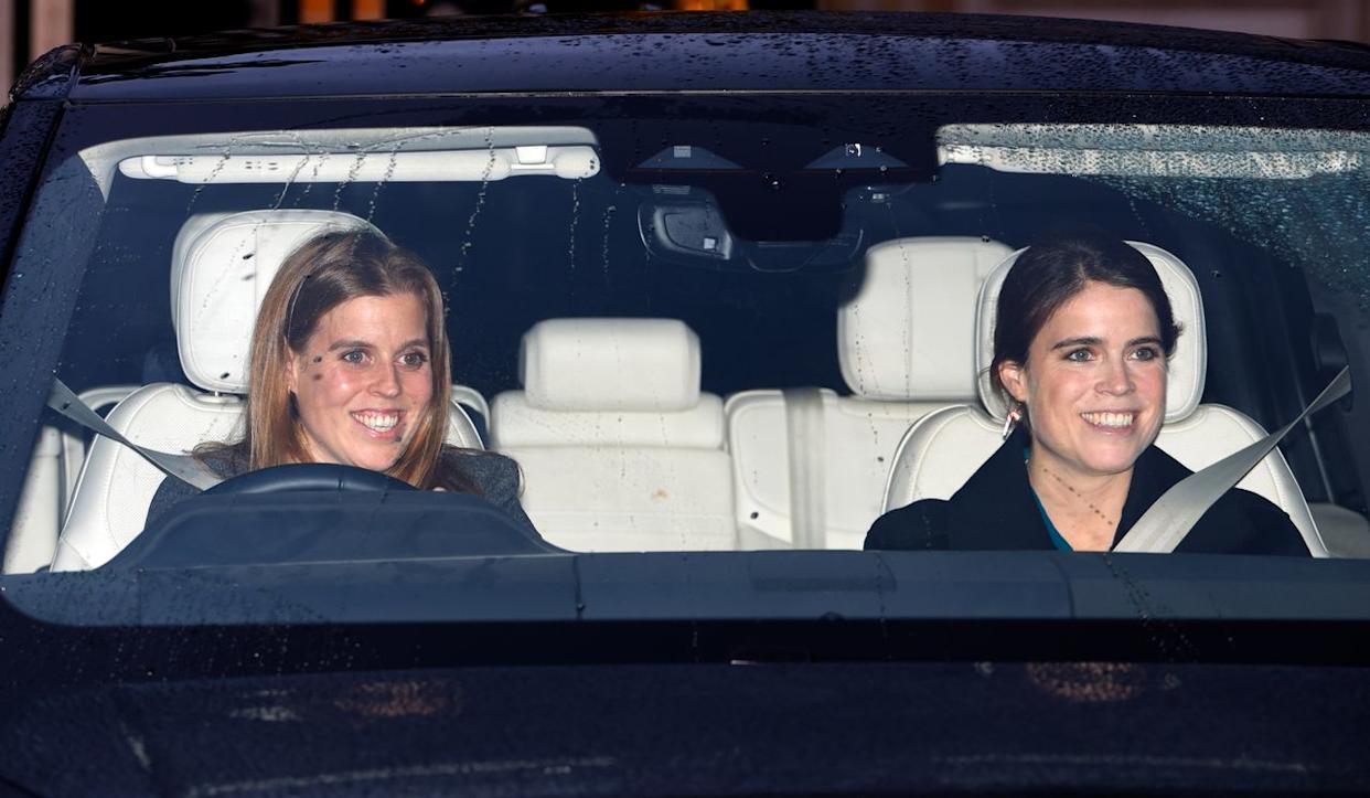 Princess Beatrice and Princess Eugenie attending King Charles's annual Christmas lunch on December 16, 2025Credit: Getty