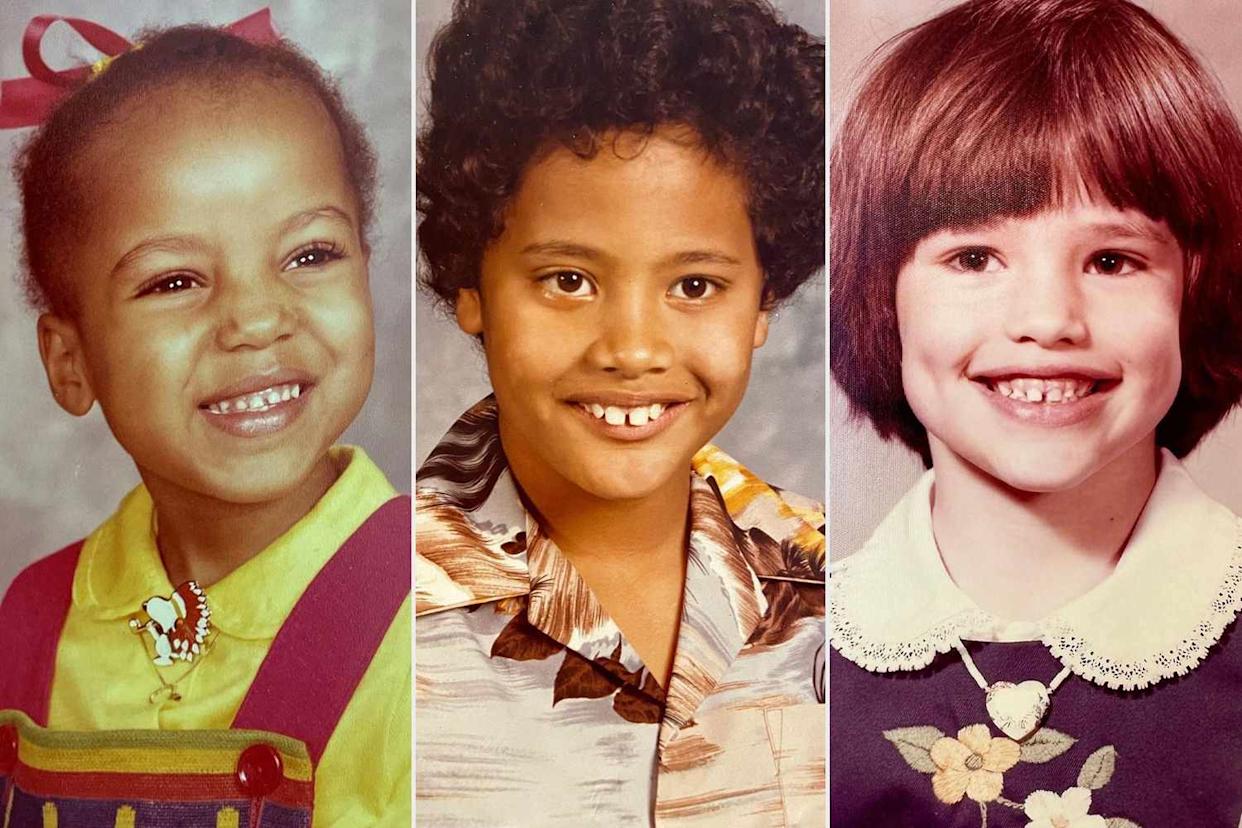 (L-R) Kerry Washington, Dwayne Johnson and Jennifer Garner smile for school portraitsCredit: Instagram