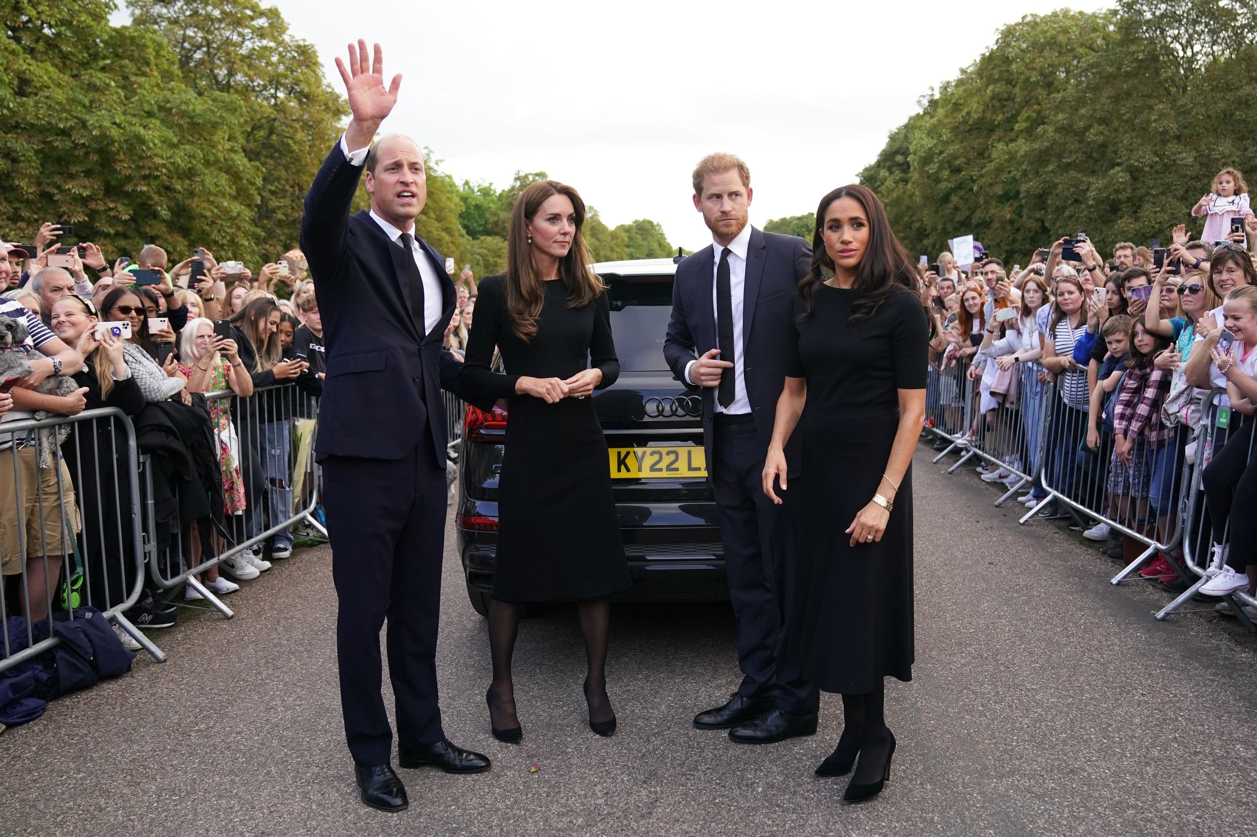 Catherine and Harry two days after Queen Elizabeth's passing in 2022