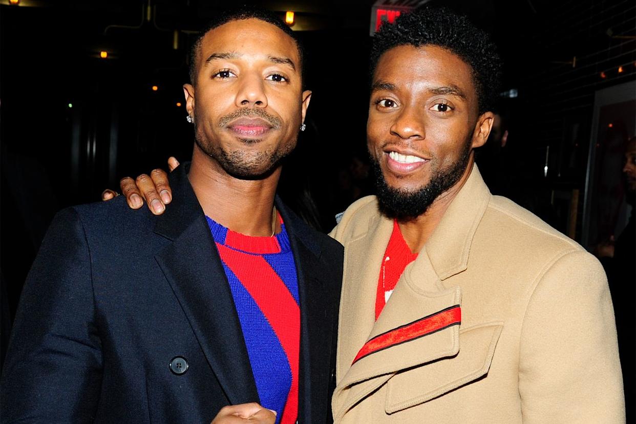 Chadwick Boseman and Michael B. JordanCredit: Paul Bruinooge/Patrick McMullan via Getty