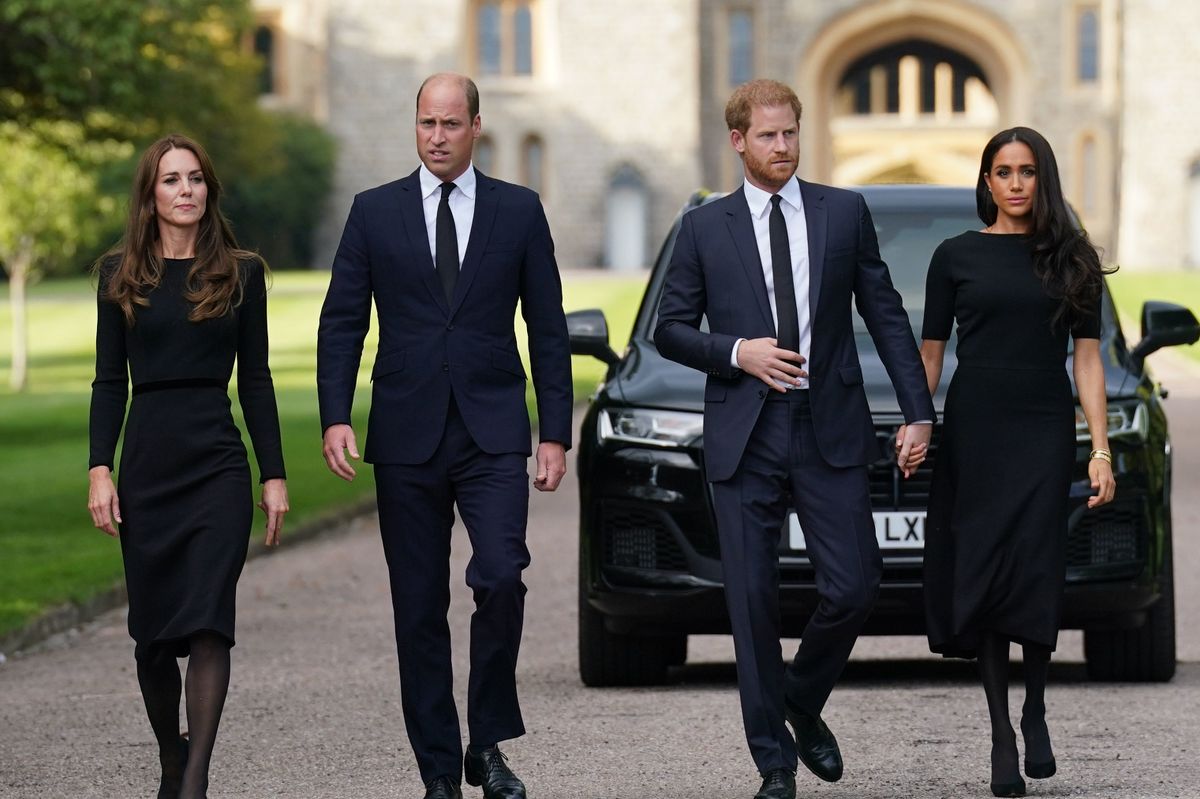 The Prince and Princess of Wales with the Duke and Duchess of Sussex 