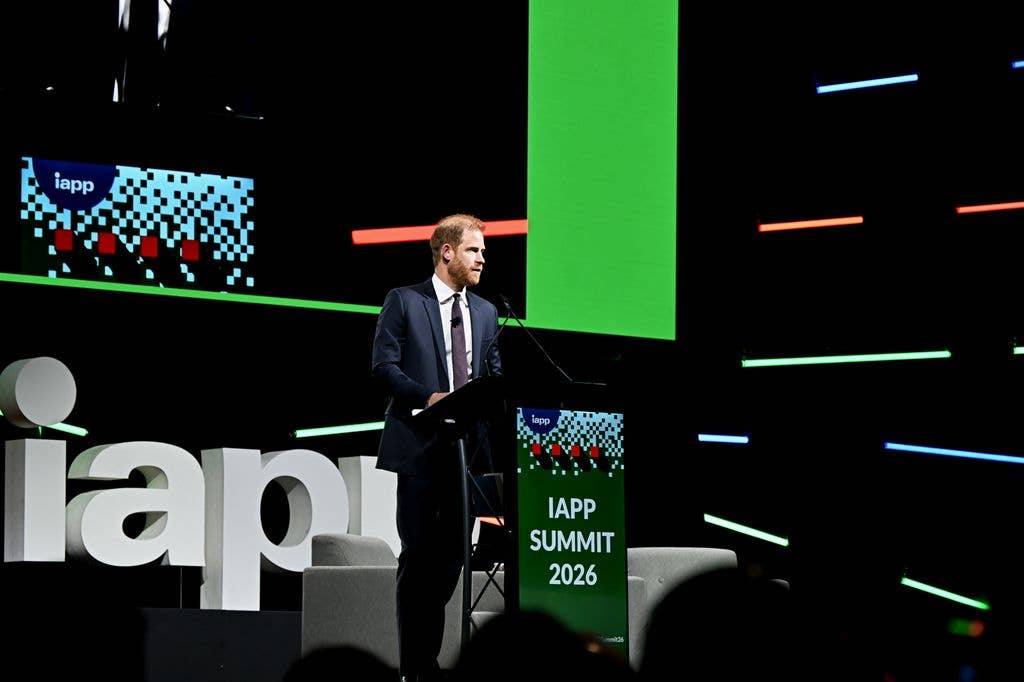 The Duke of Sussex spoke at the IAPP Summit on March 31, 2026 in Washington, D.C.