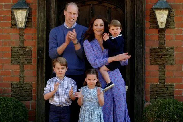 Prince William, Kate Middleton, Prince George, Princess Charlotte and Prince Louis join the 