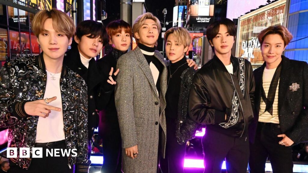 BTS Arirang review: K-pop idols rekindle their fire (left to right) Jimin, Jungkook, RM, J-Hope, V, Jin, and SUGA of the K-pop boy band BTS visit the "Today" Show at Rockefeller Plaza in 2020