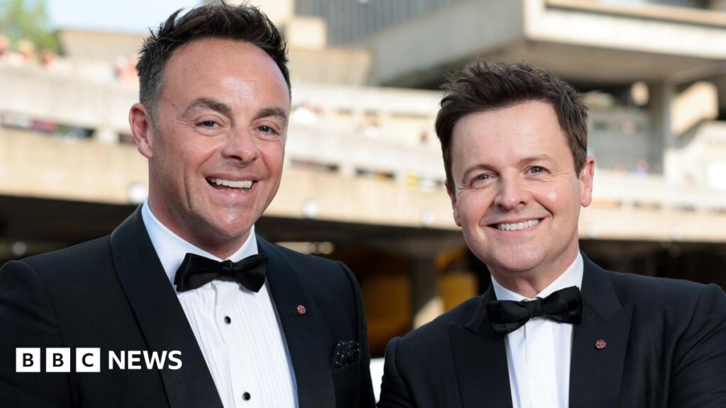Ant and Dec win court order in attempt to trace ‘secret profits’ in Banksy deals Ant McPartlin and Declan Donnelly attend the 2024 BAFTA Television Awards with P&O Cruises at The Royal Festival Hall on May 12, 2024 in London, England.