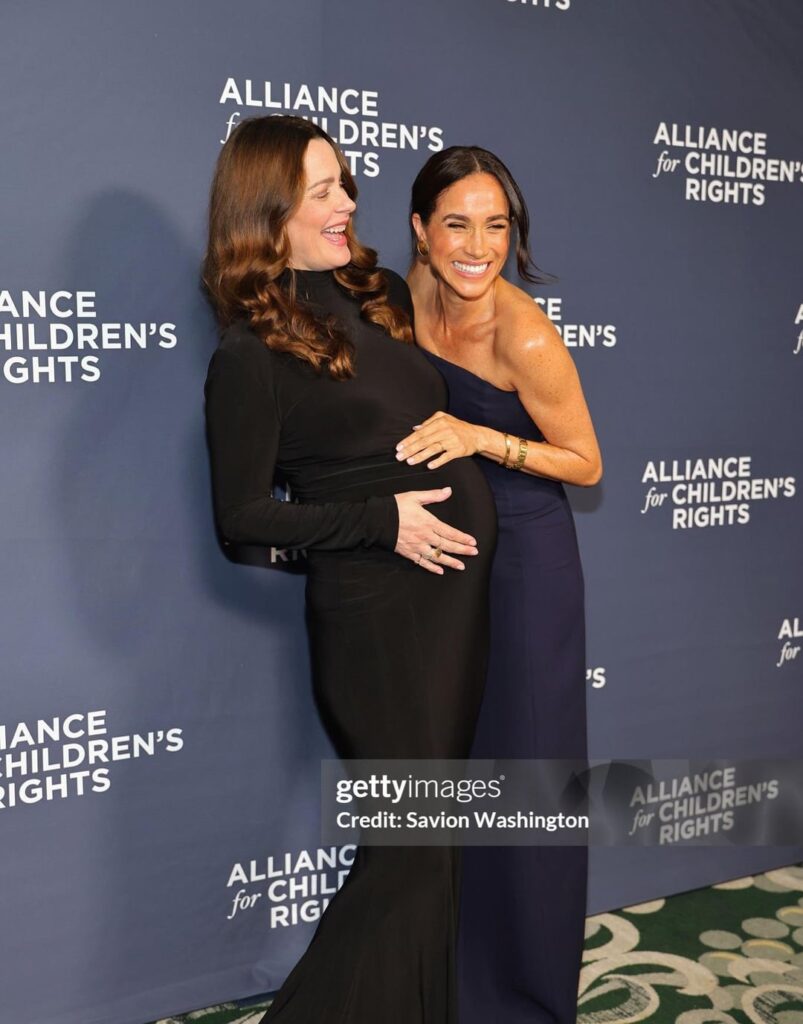 Meghan with bestie Kelly Zajfen last night on the red carpet at The Alliance for Children's Rights 34th Annual Champions for Children 🥰