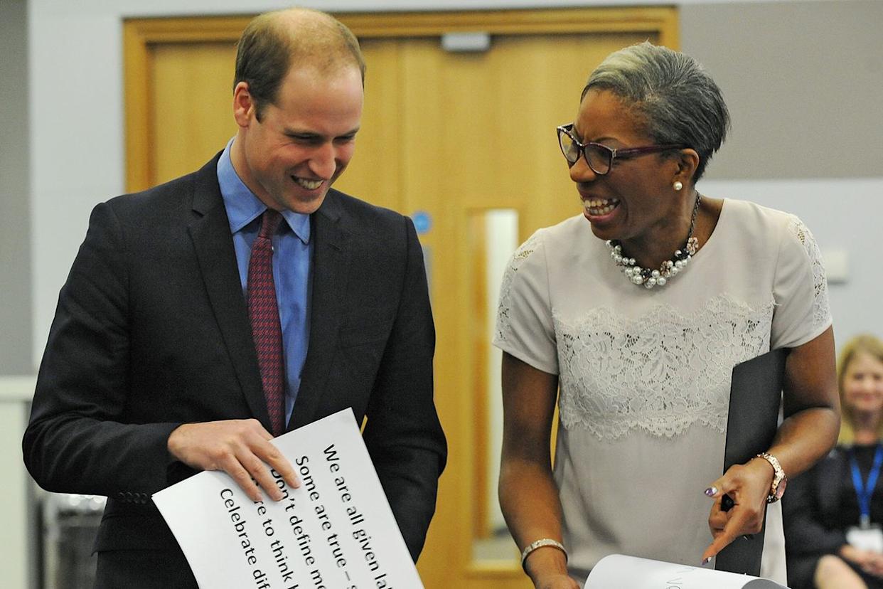 Prince William with Tessy Ojo, the CEO of the Diana Award, in Dec. 2015Credit: Rui Vieira - WPA Pool/Getty