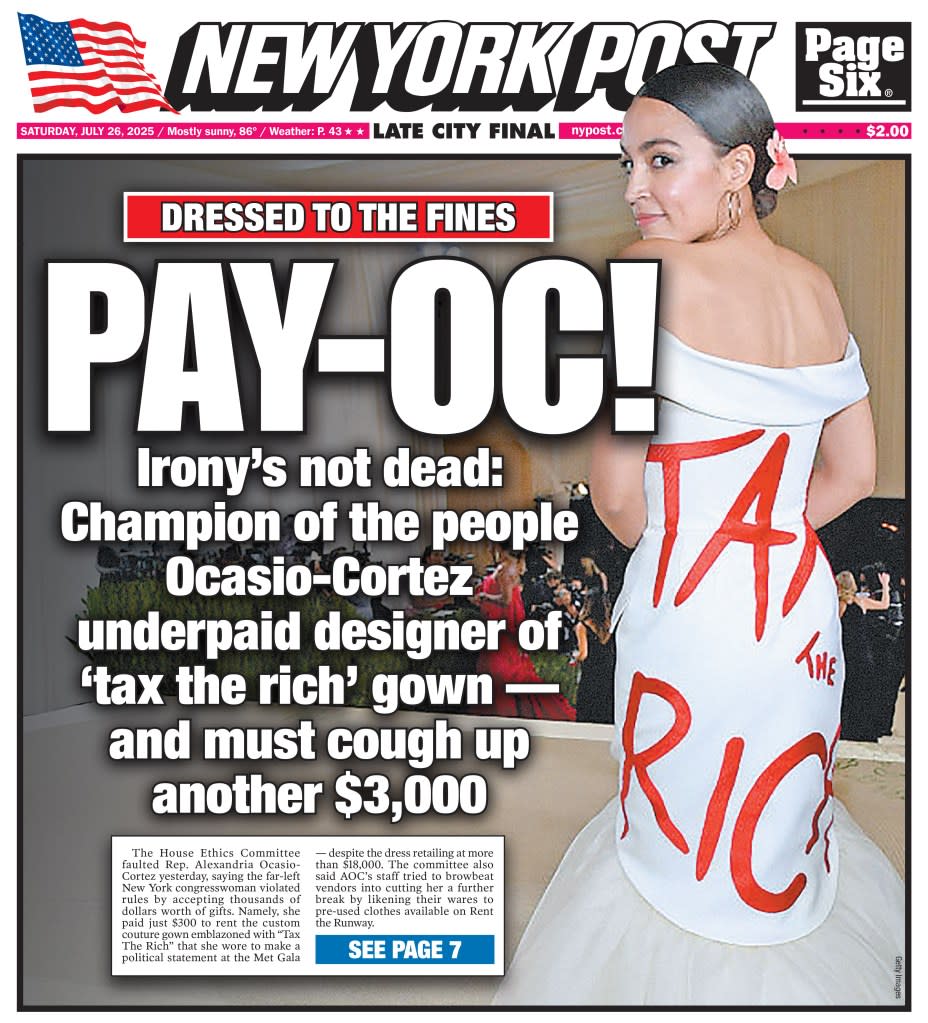 The Met Gala ethics rules violation involved hair and makeup expenses – on top of the discount on the infamous dress.