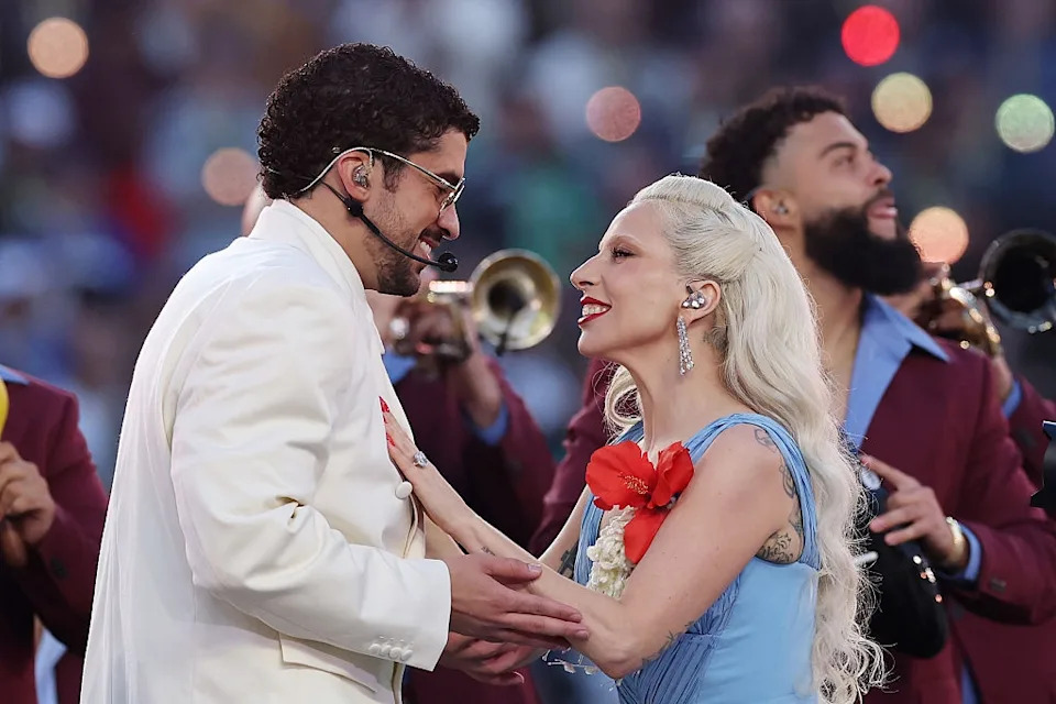 Bad Bunny and Lady Gaga at the 2026 Super Bowl