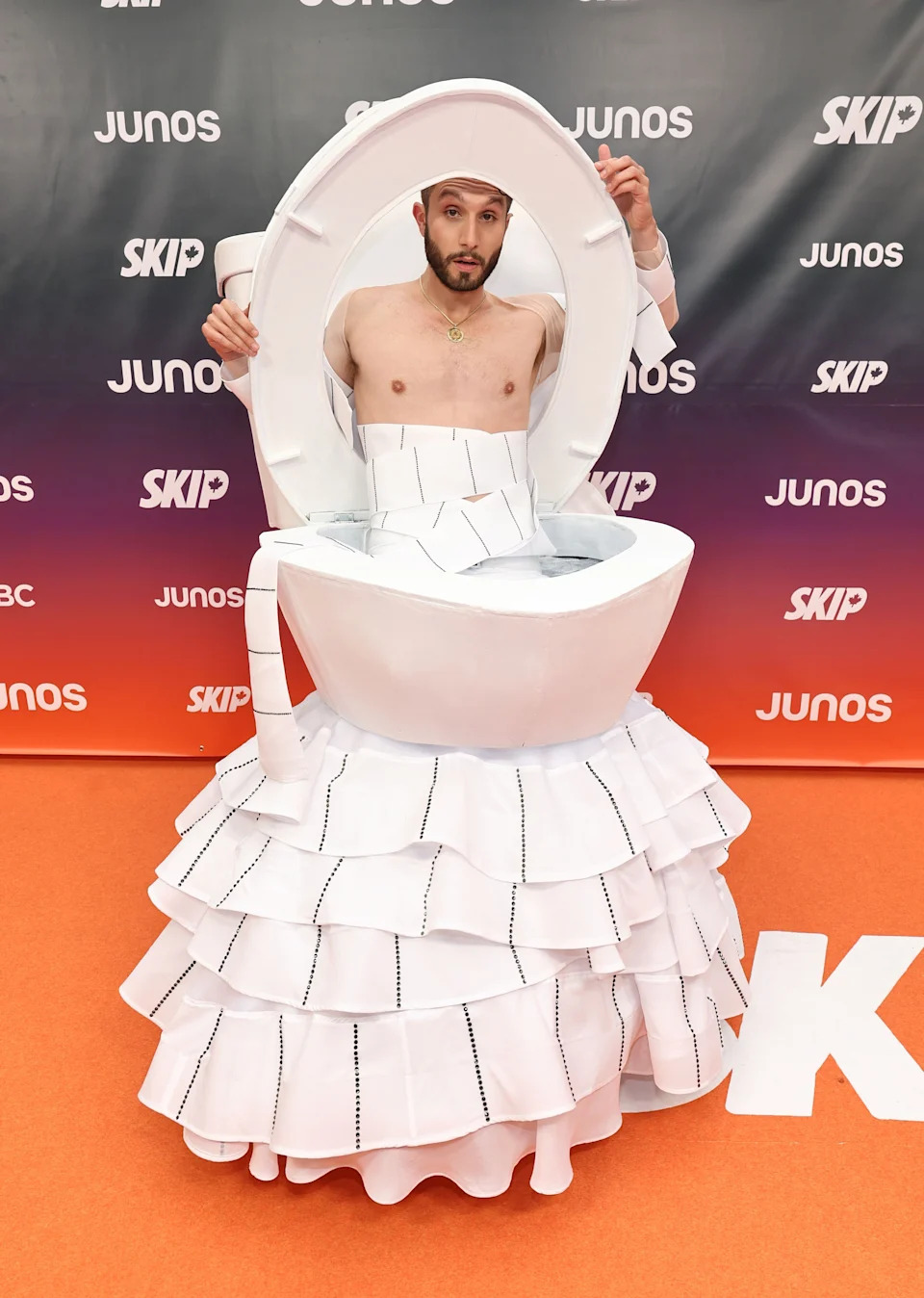 VANCOUVER, BRITISH COLUMBIA - MARCH 30: bbno$ attends the 2025 JUNO Awards at Rogers Arena on March 30, 2025 in Vancouver, British Columbia. (Photo by Cindy Ord/Getty Images)