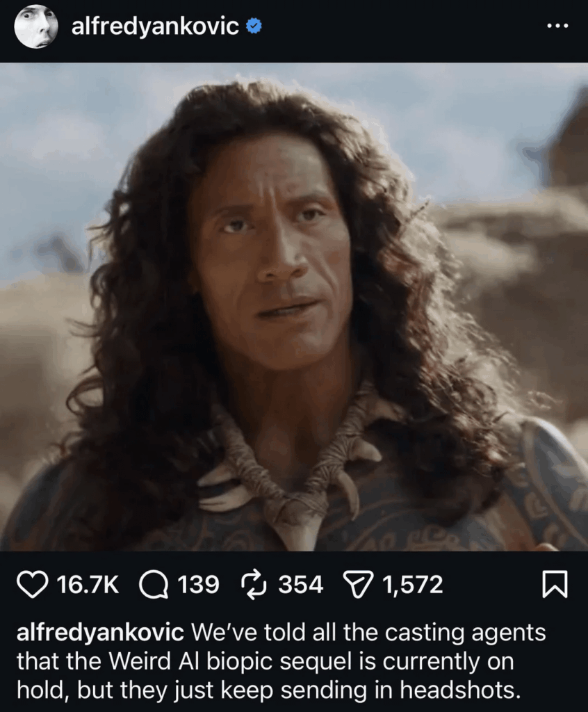 Weird Al Chimes In On Dwayne Johnson's Wig