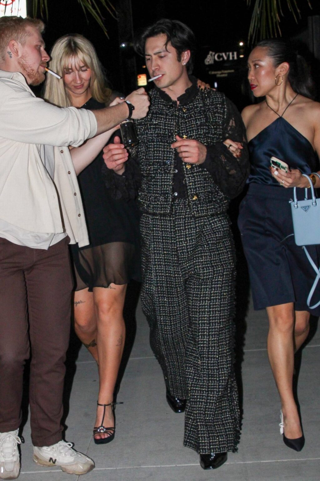 Hudson Williams leaving the CAA Pre-Oscars party.