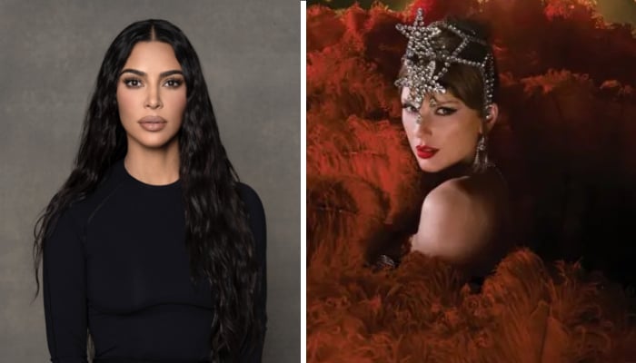 Kim Kardashian copies rival Taylor Swifts showgirl glam for new movie, fans react