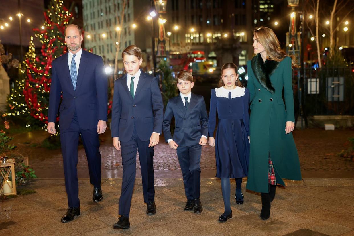 Prince William, Prince George, Prince Louis, Princess Charlotte, and Kate Middleton on December 5, 2025Credit: Getty