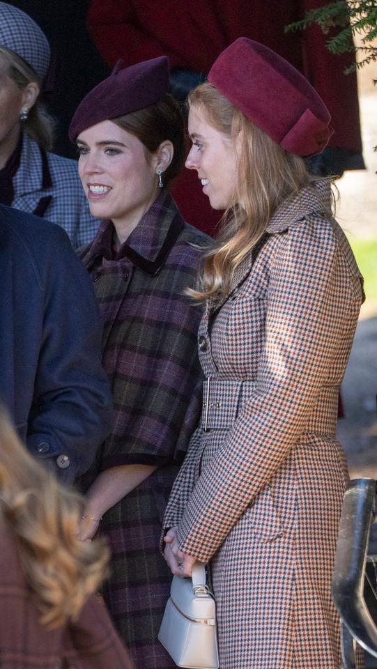 Princess Eugenie and Princess Beatrice at Sandringham on Christmas Day 2025Credit: Getty