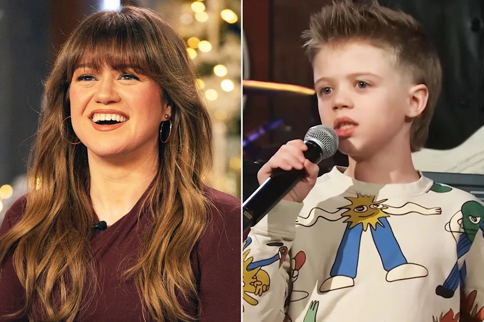 Kelly Clarkson and son RemyCredit: Weiss Eubanks/NBCUniversal via Getty; Peacock