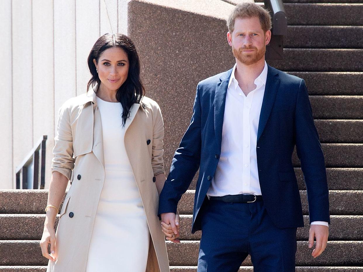 Prince Harry and Meghan Markle arrive at the Sydney Opera House in Sydney, Australia, in October 2018Credit: Paul Edwards - Pool/Getty