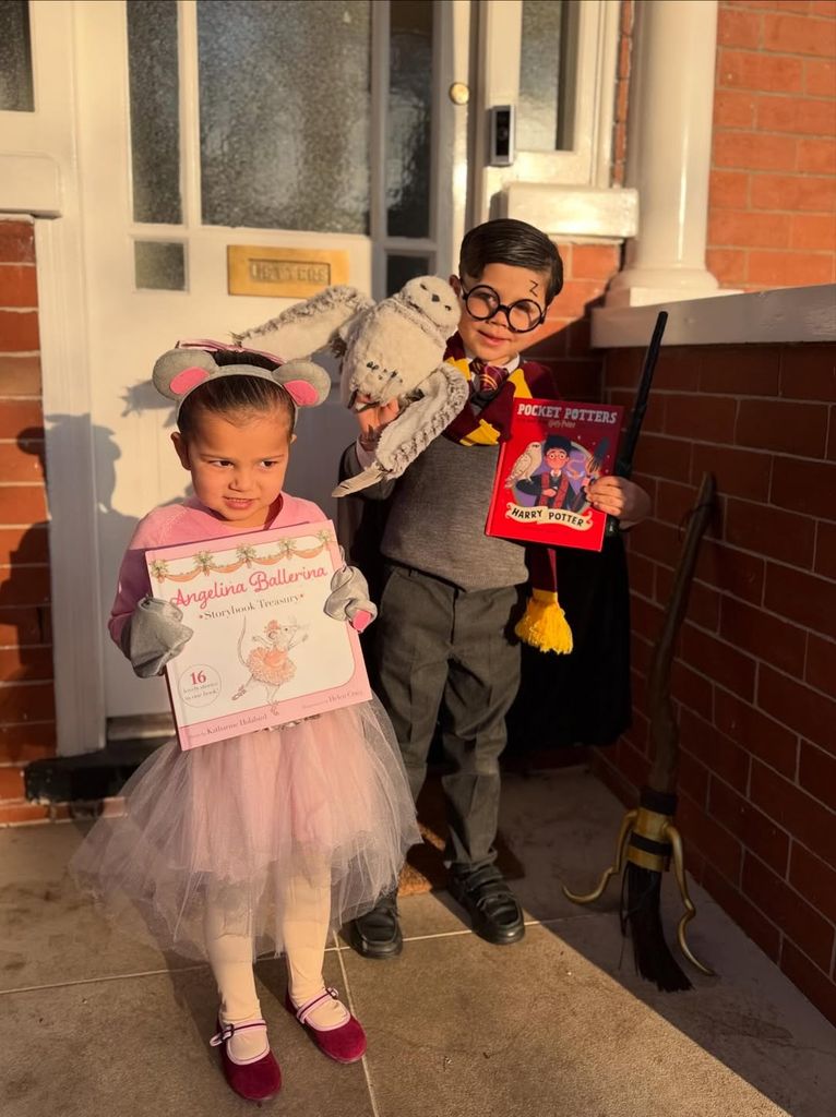 Lucy Mecklenburgh's kids dressed as a ballerina and Harry Potter