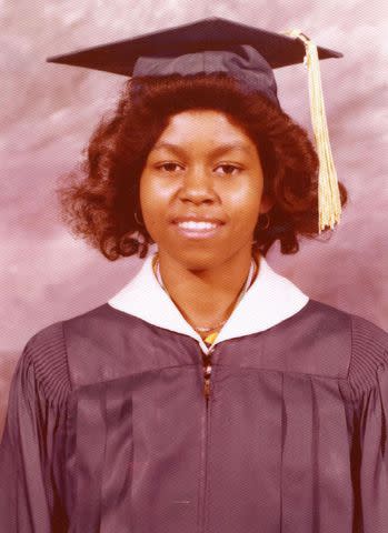 A yearbook photo of Michelle ObamaCredit: Michelle Obama/Instagram