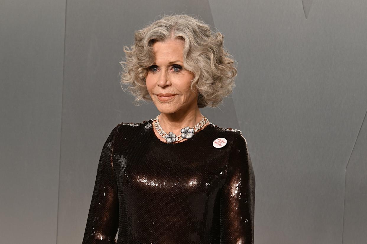 A-listers at Sunday’s Vanity Fair Oscar Party are said to have been shocked by the party’s red-carpet lighting. Jane Fonda is pictured at the soirée. Patrick McMullan via Getty Images