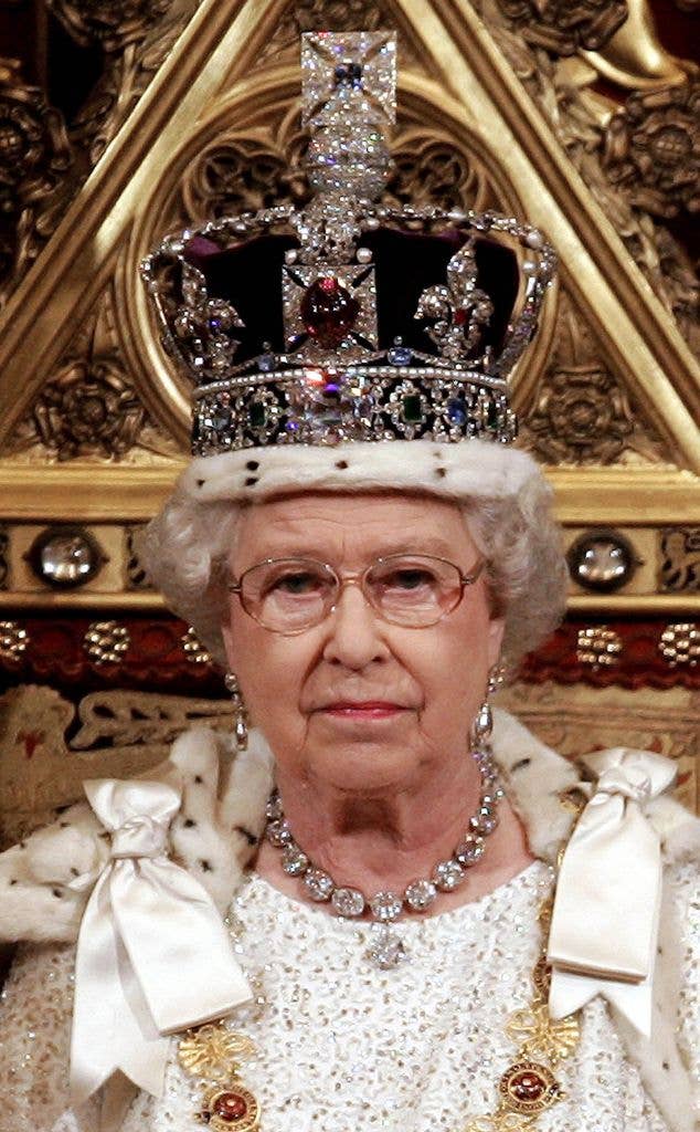Queen Elizabeth II traditionally wore the Imperial State Crown at the State Opening of Parliament