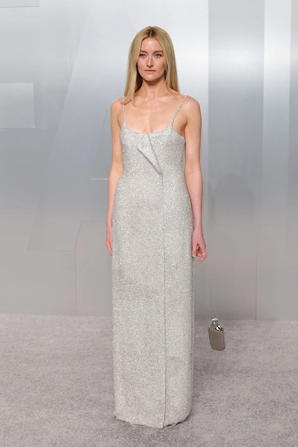 Sarah Pidgeon attends the 2026 Vanity Fair Oscars Party in custom Calvin Klein Collection.