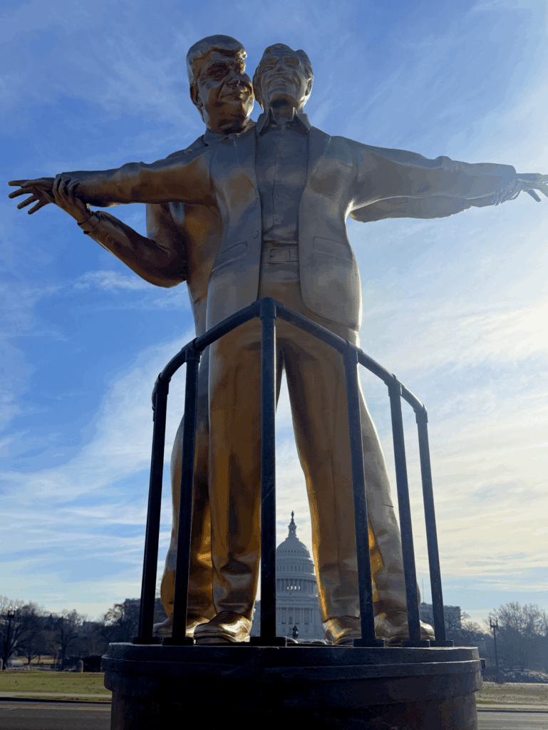 Giant Trump Epstein Titanic Statue Pops Up Near White House