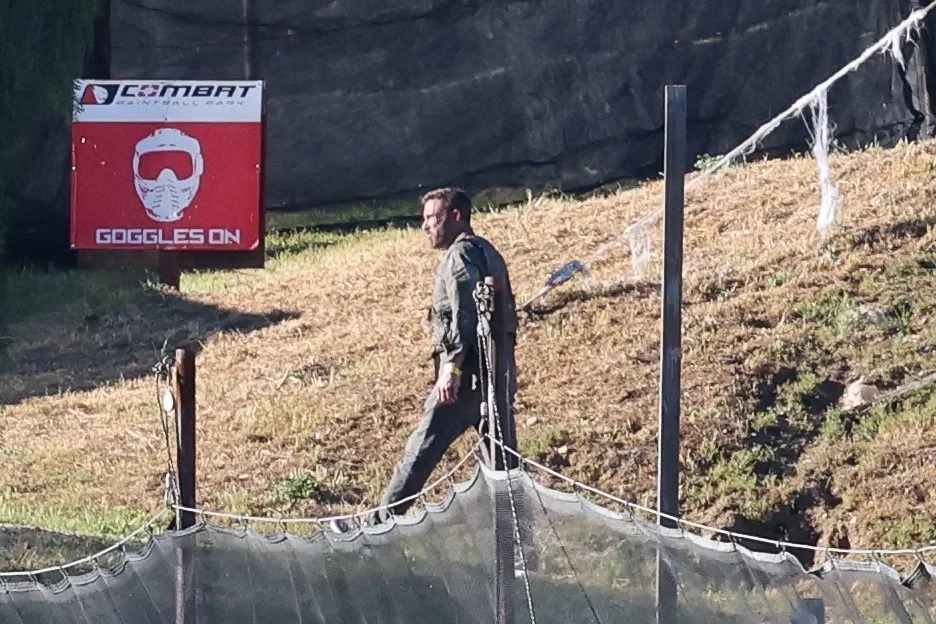 At one point, Affleck was spotted alone. BACKGRID