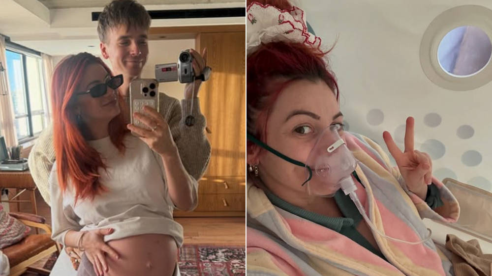 Dianne Buswell reveals intimate moments from birth of newborn baby son