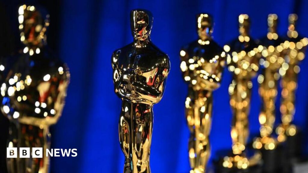 Oscar statuettes are seen backstage during the 97th Annual Oscars at Dolby Theatre on 02 March, 2025 in Hollywood