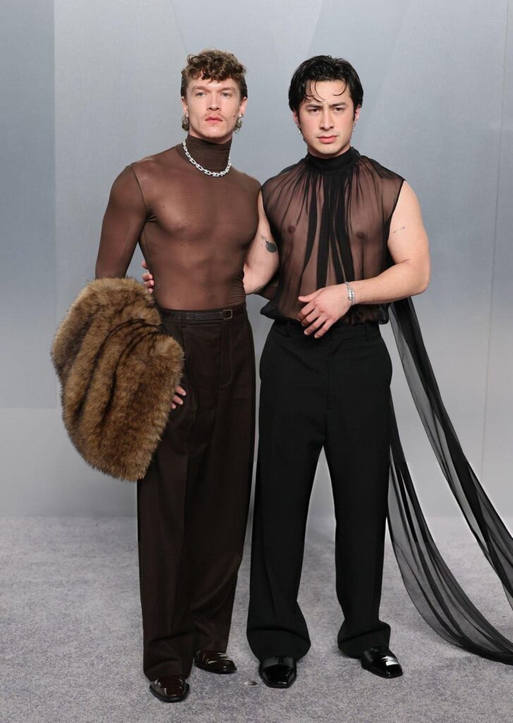 Connor Storrie and Hudson Williams attend the 2026 Vanity Fair Oscar Party