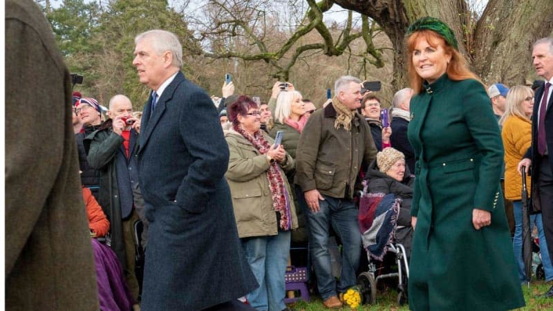Prince William was vehemently opposed to Andrew Windsor and Sarah Ferguson joining the family's 2023 Christmas walk,.MEGA