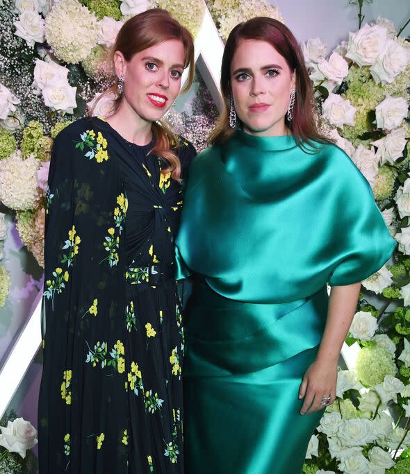 LONDON, ENGLAND - SEPTEMBER 14: Princess Beatrice of York and Princess Eugenie of York attend the officially party celebrating