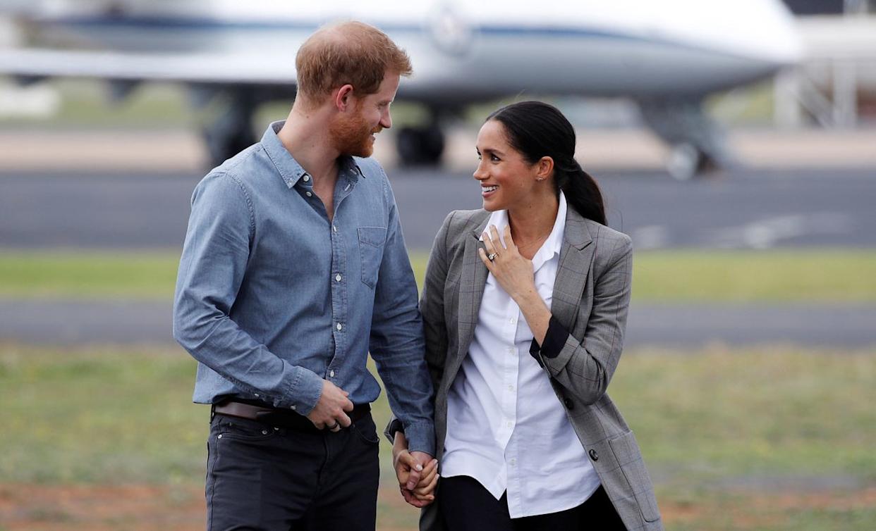 Prince Harry and Meghan Markle on October 17, 2018Credit: Getty