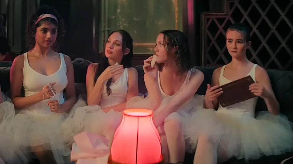 Avantika, Maddie Ziegler, Iris Apatow and Millicent Simmonds are shown in the trailer for Pretty Lethal.