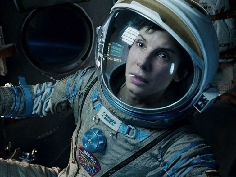 Film: Gravity (2013), starring Sandra Bullock as Ryan Stone.