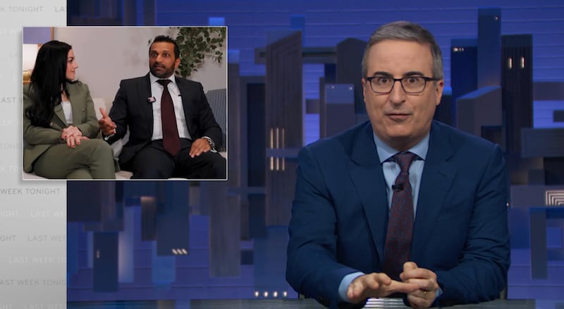 John Oliver discusses Kash Patel on Last Week Tonight.