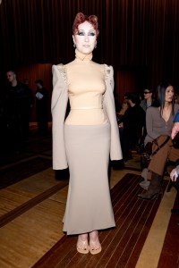 Chappell Roan at the Mugler fashion show as part of Paris Fashion Week Fall 2026 - Backstage held at Palais de la Porte Dorée on March 06, 2026 in Paris, France.