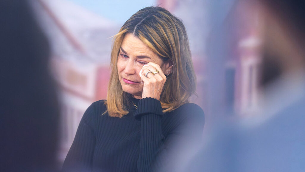 Savannah Guthrie visits the Today show at Rockefeller Plaza on Thursday, March 5, 2026, in New York.