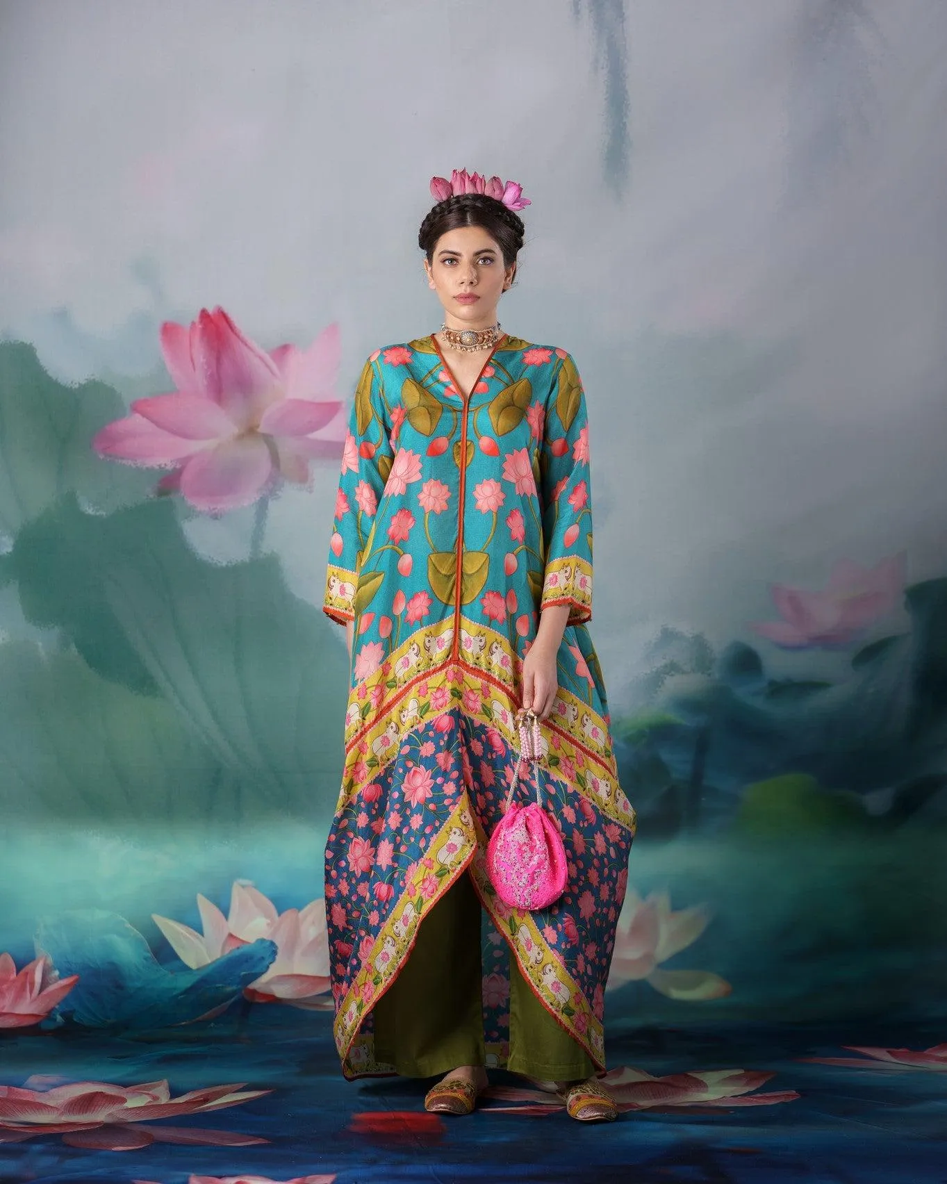 Pichwai : Eila - Jade