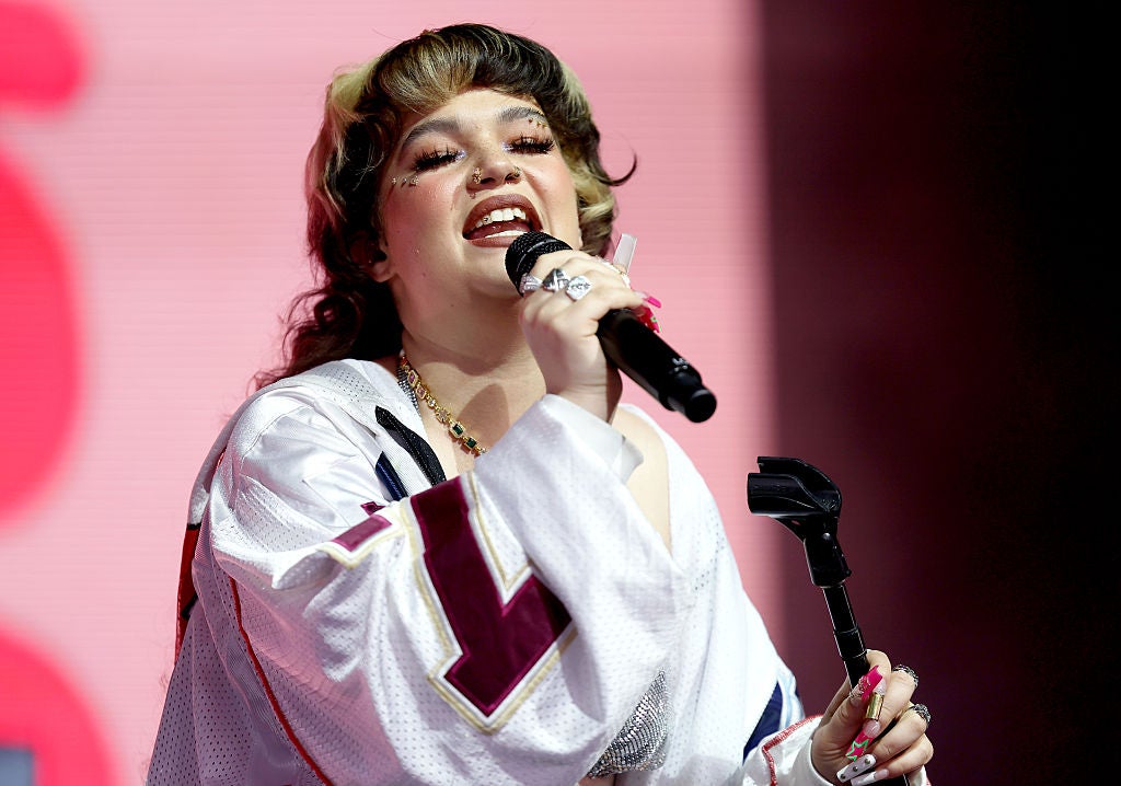 On stage at Coachella