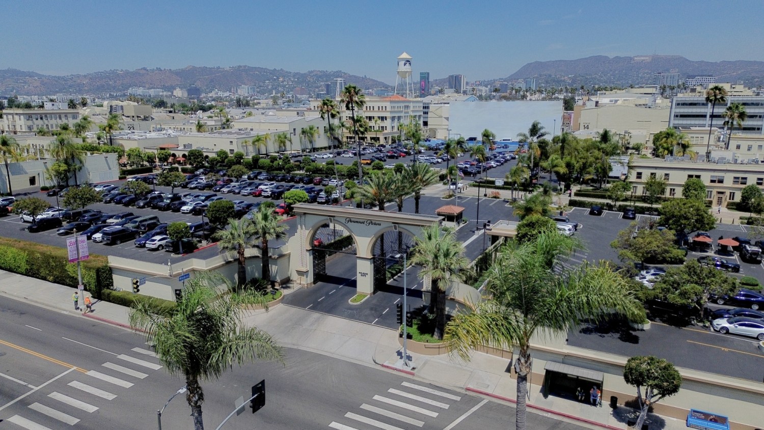 The Melrose Gate is seen at the Paramount studios on August 7, 2025 in Los Angeles, California.