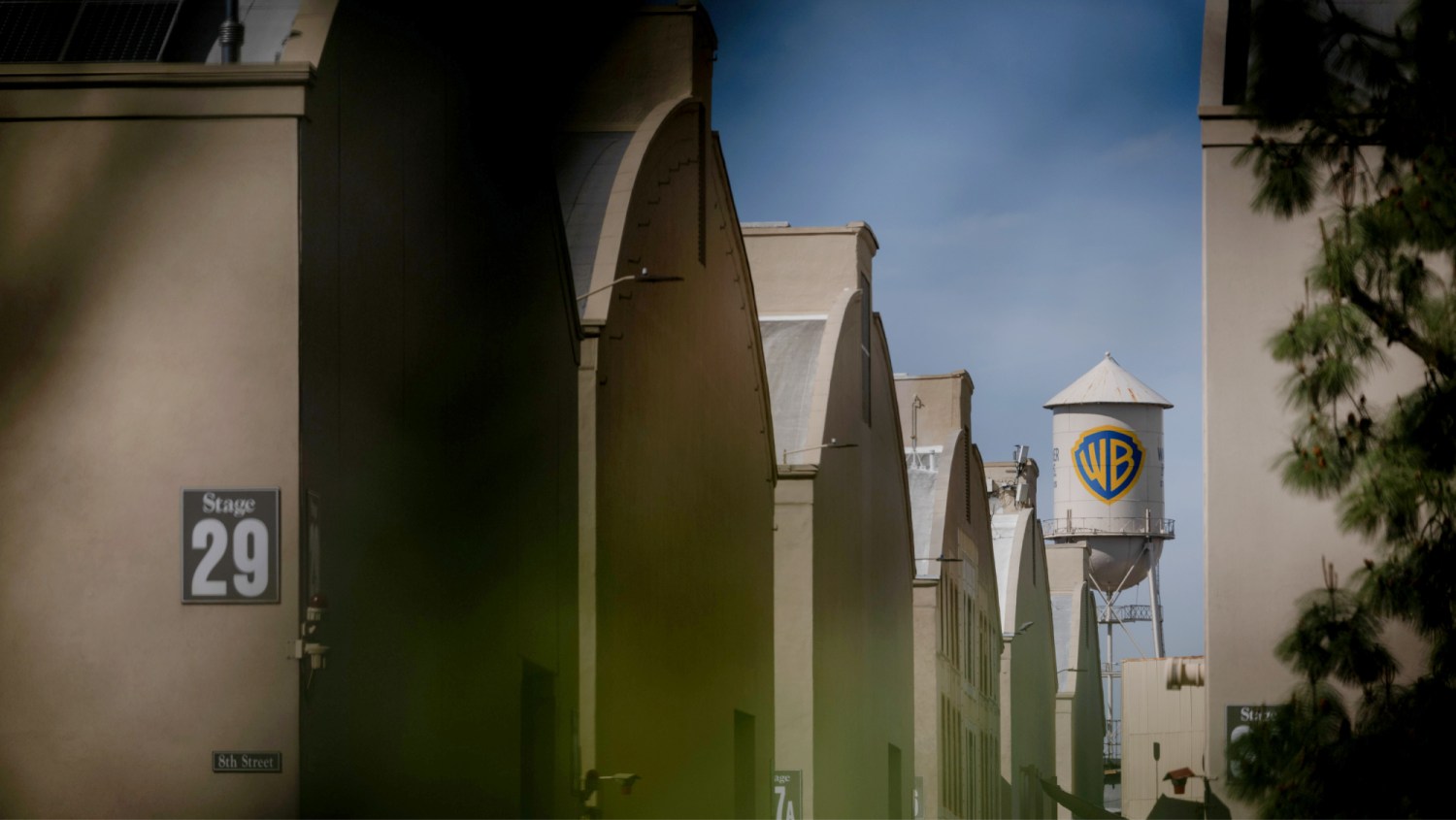 A view of the Warner Bros. Studios water tower on Monday, Feb. 23, 2026 in Burbank, CA.